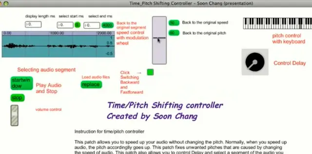 Programming — Time/Pitch Shifting Controller — Soon Chang music composition
